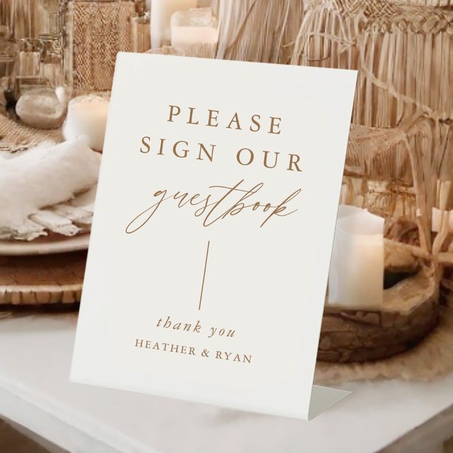 Gold Calligraphy Please Sign Our Guestbook Sign (Creator Uploaded)