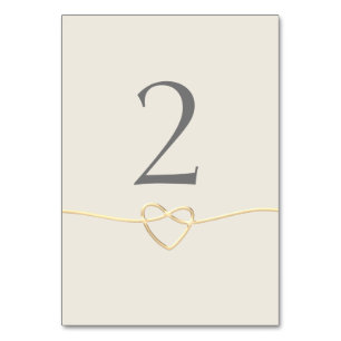 Gold Calligraphy Table Number