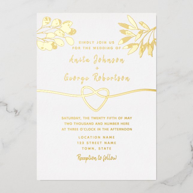 Gold Calligraphy Wedding (Front)