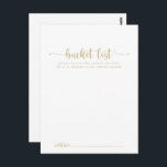 Gold Calligraphy Wedding Bucket List Cards<br><div class="desc">These gold calligraphy wedding bucket list cards are the perfect activity for a rustic wedding reception or bridal shower. The simple and elegant design features classic and fancy script typography in gold. Change the wording to suit any life event. Bucket list sign is sold separately.</div>