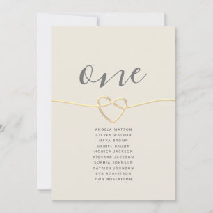 Gold Calligraphy Wedding Seating Chart