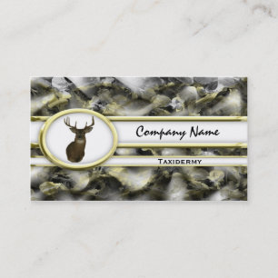 Gold Camouflage Deer Taxidermy Business Cards