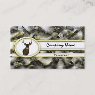 Gold Camouflage Deer Taxidermy Business Cards