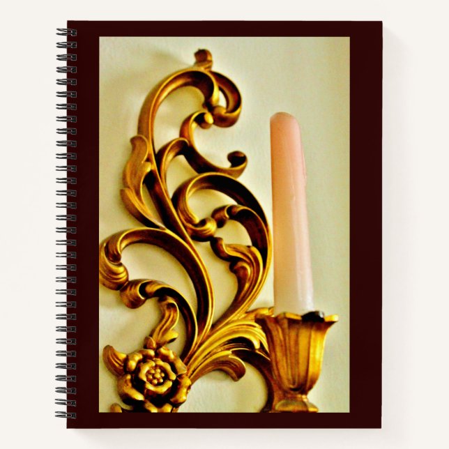 Gold Candle Sconce Notebook (Front)