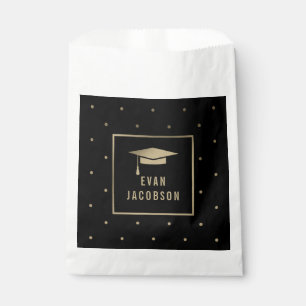 Gold Cap EDITABLE COLOR Graduation Favour Bags