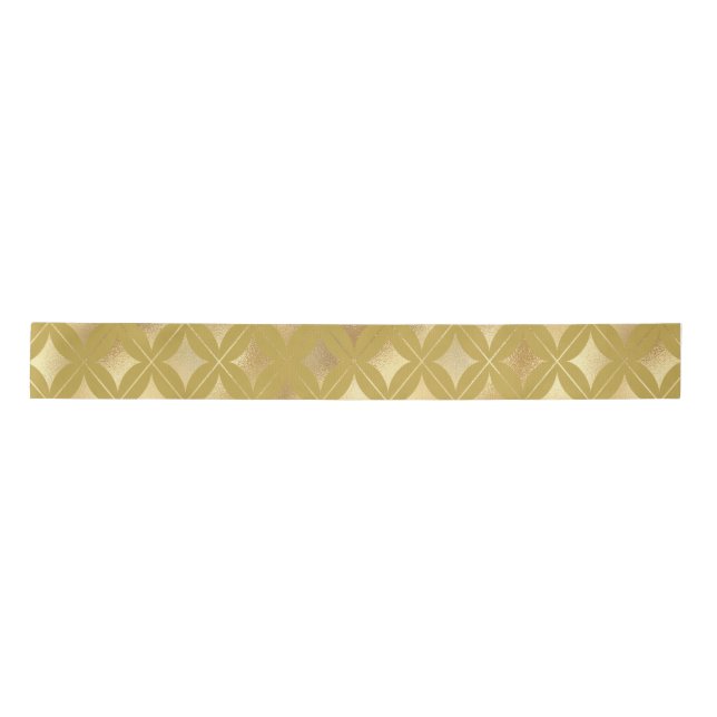 Gold Carnival Harlequin Diamonds Satin Ribbon (Front)