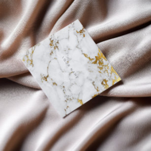 Gold Carrara Grey Marble Vip Business Card