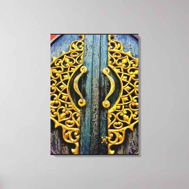 Gold Carving Canvas Print (Front)