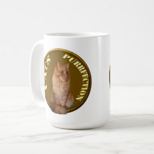 Gold Cat Coins With Ginger Cat, Coffee Mug