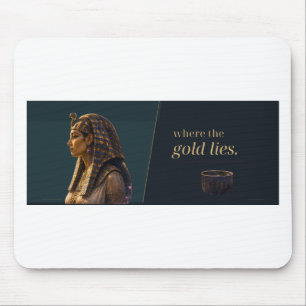 Gold Catacombs Egyptian Portrait Literary Quote Mouse Mat