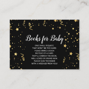 Gold Celebration on Black Book Request Enclosure Card