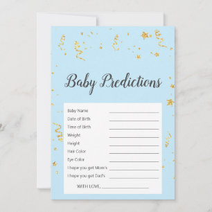 Gold Celebration on Blue Baby Predictions Game