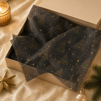 Gold Celestial Christmas Tree Tissue Paper