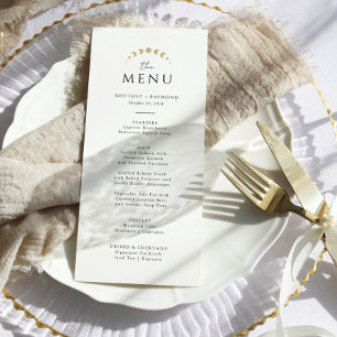 Gold Celestial Moon Wedding Menu