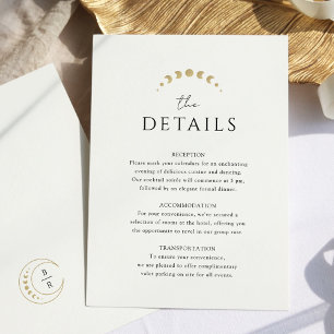 Gold Celestial Wedding Enclosure Card