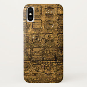 Gold cell phone icons iPhone x case