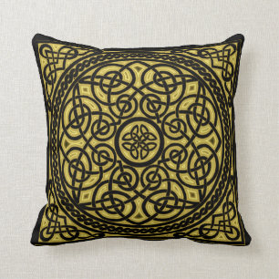 gold celtic design cushion
