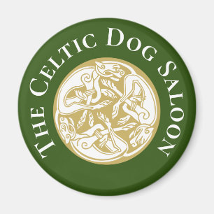 Gold Celtic Dog Trio Custom  Magnet