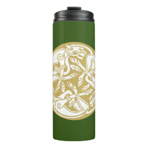 Gold Celtic Dog Trio Thermal Tumbler