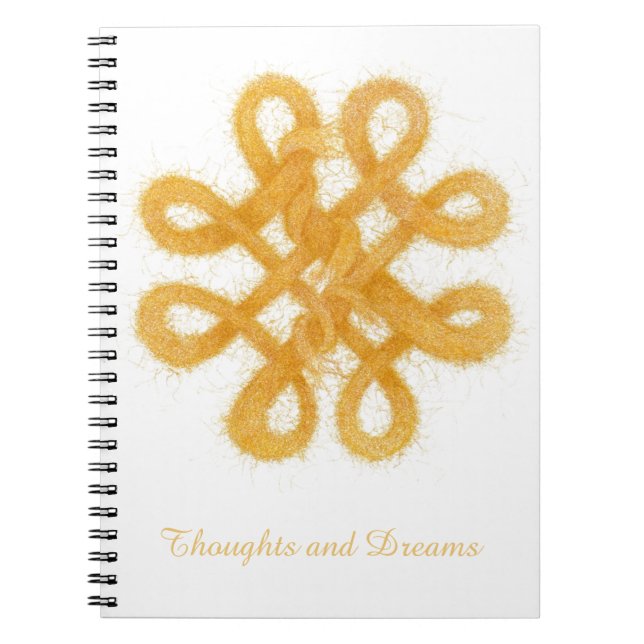 GOLD CELTIC KNOT 6.5x8.75 Spiral Notebook  (Front)