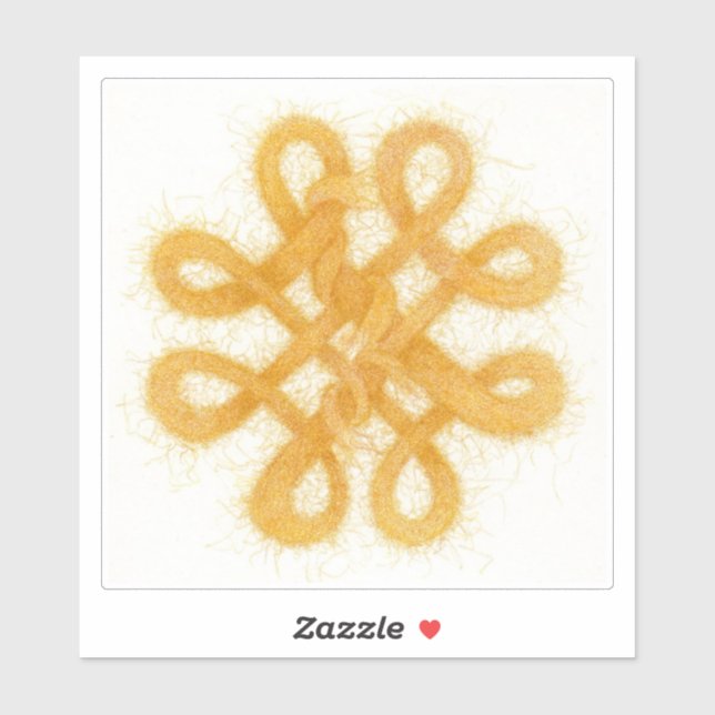 GOLD CELTIC KNOT 6" Vinyl Sticker (Sheet)