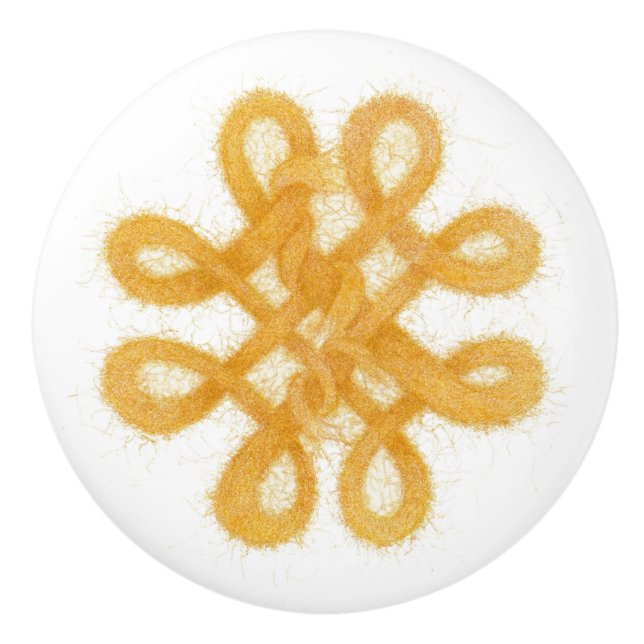 GOLD CELTIC KNOT Ceramic Knob (Front)