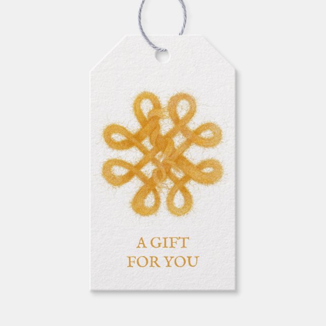 GOLD CELTIC KNOT Gift Tags (Front)