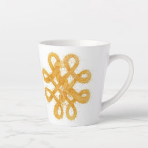 GOLD CELTIC KNOT Latte Mug