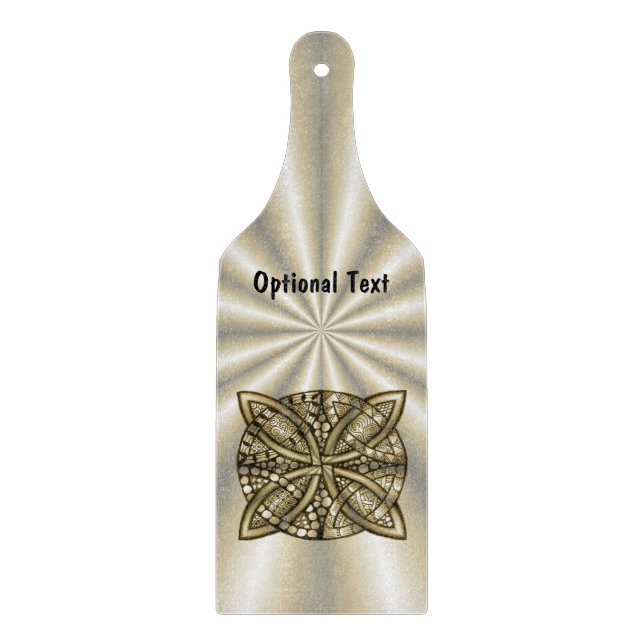 Gold Celtic Knot Original Art Design Cutting Board (Front)