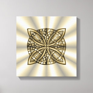 Gold Celtic Knot Original Artistic Design Canvas Print