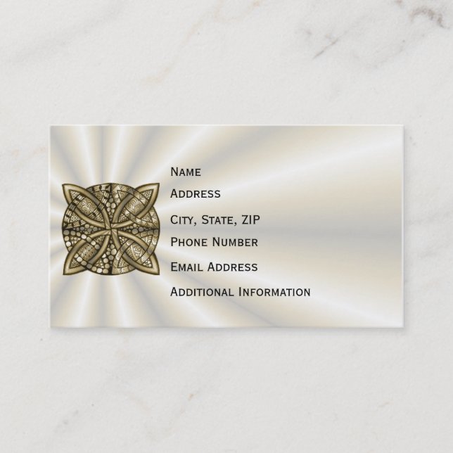Gold Celtic Knot Original Design Business Card (Front)