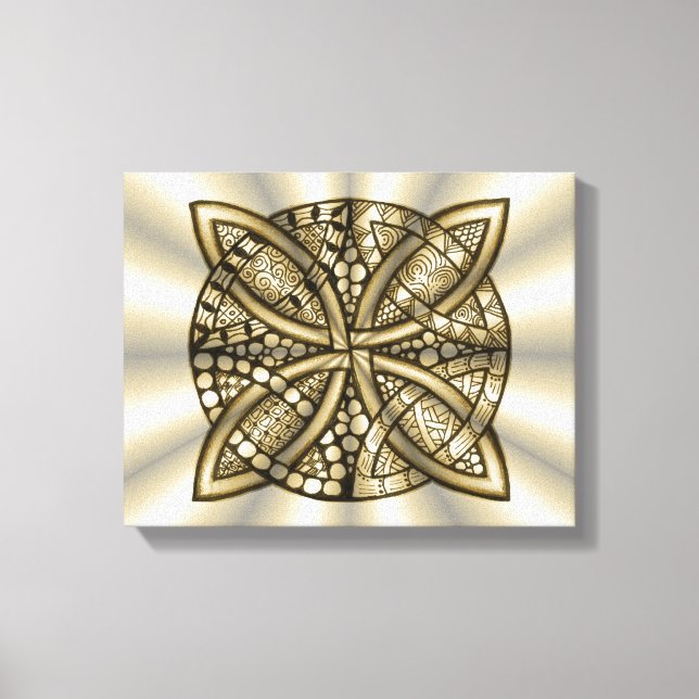 Gold Celtic Knot Original Design Canvas Print (Front)
