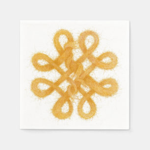 GOLD CELTIC KNOT Standard Cocktail Paper Napkins