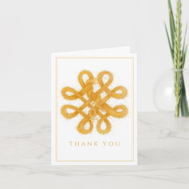 GOLD CELTIC KNOT Thank You Notecard (Front)