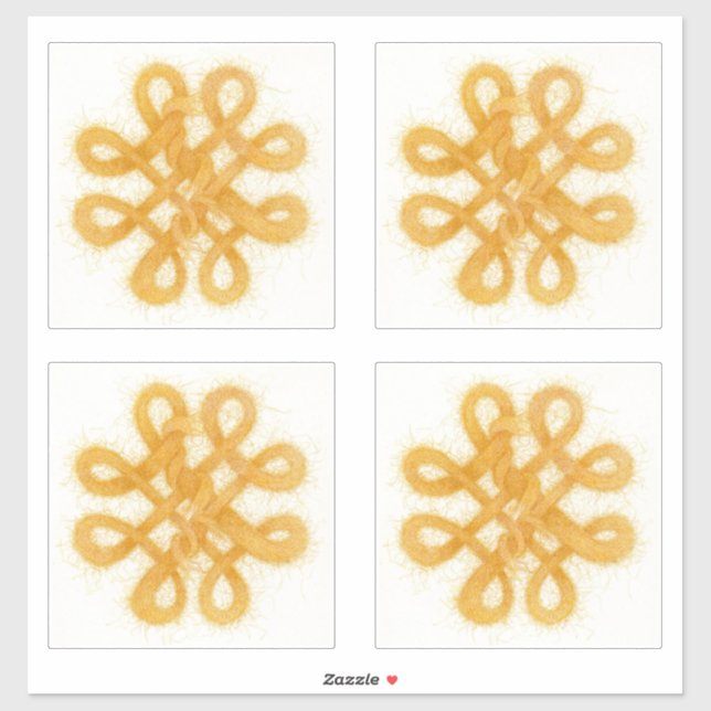 GOLD CELTIC KNOT Vinyl Stickers (4) (Sheet)