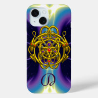 GOLD CELTIC KNOTS WITH TWIN DRAGONS MONOGRAM