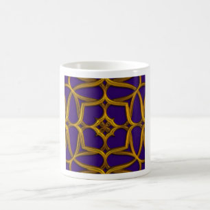 Gold Celtic Weave On Purple Background Coffee Mug