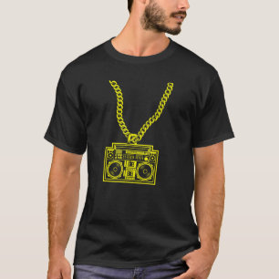 Gold Chain BoomBox 80 s 90 s Vintage Retro gift Ch T-Shirt