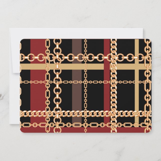 Gold Chain (faux) Holiday Card (Front)