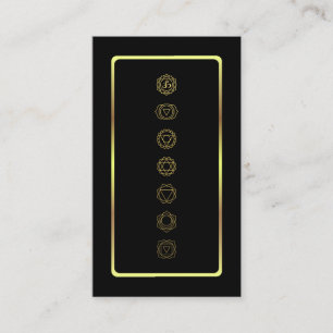 Gold Chakras Meditation Business Card