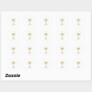 Gold Chalice Communion Stickers