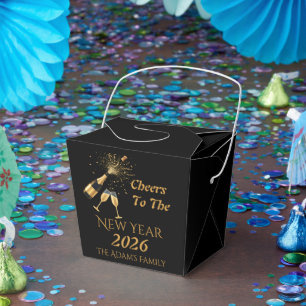 Gold Champagne Cheers New Year Favour Box