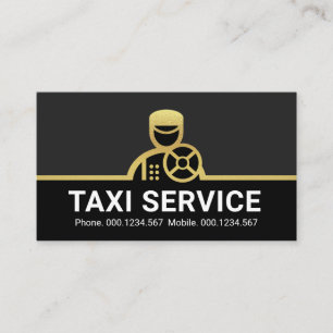 Gold Chauffeur Driver Driving Business Card