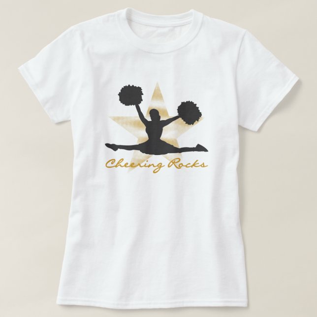 Gold Cheering Rocks T-shirts and Gifts (Design Front)