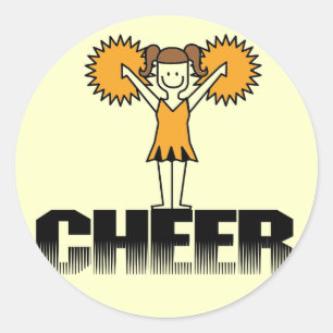Gold Cheerleading T-shirts and Gifts Classic Round Sticker