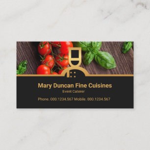 Gold Chef Border Fresh Vegetable Restaurant Chef Business Card