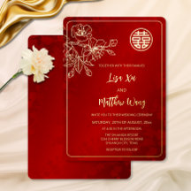 Gold Cherry Blossom Chinese Wedding