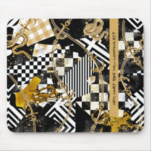 Gold chess skulls - Hey what are you looking at Mouse Mat