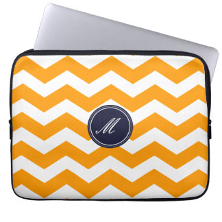 Gold Chevron Pattern Laptop Sleeve