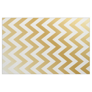 Gold Chevron Stripe Pattern Fabric